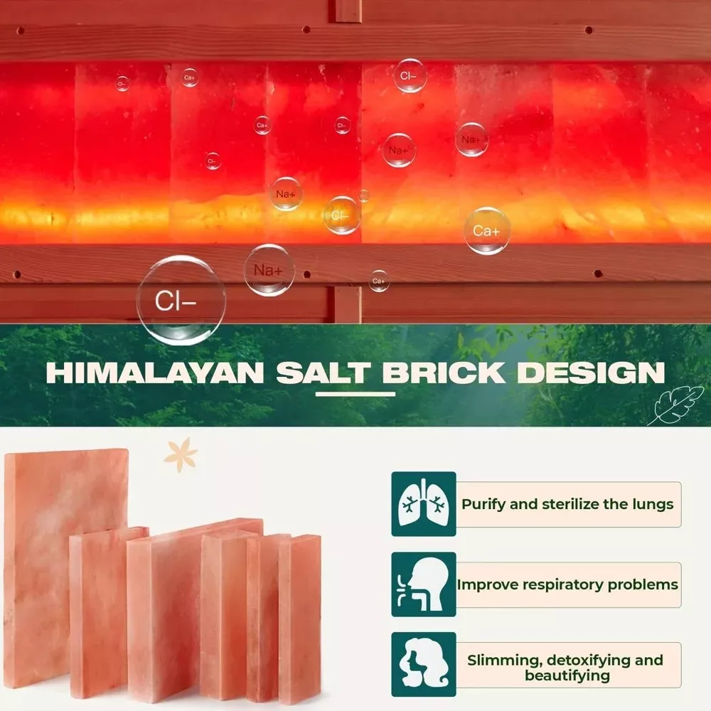 Control panel of the luxury 2-person infrared sauna with customizable settings.